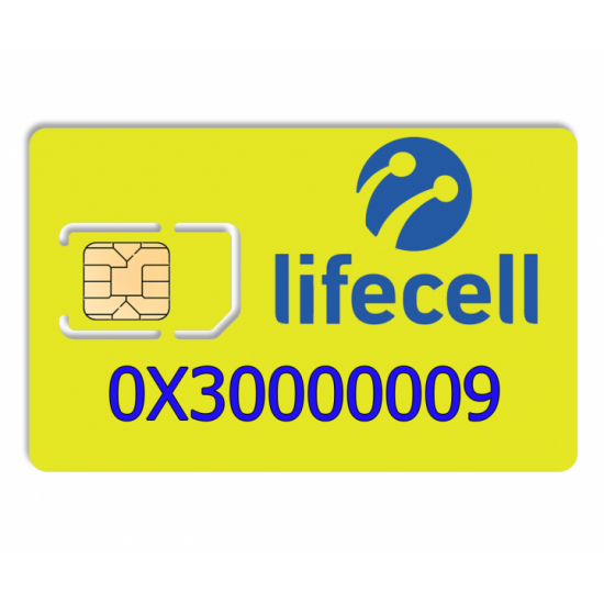 Прекрасний номер lifecell 0X30000009 Прекрасний номер lifecell 0X30000009