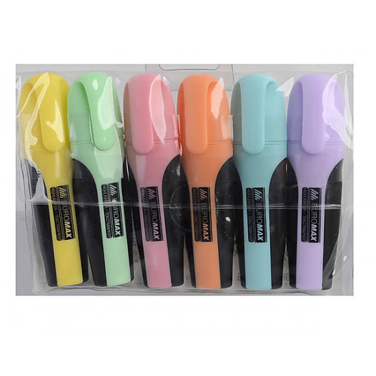 Набір текстових маркерів PASTEL, 6 штук Buromax (BM.8905-96) Набір текстових маркерів PASTEL, 6 штук Buromax (BM.8905-96)