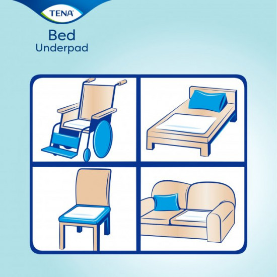 Одноразові пелюшки, що вбирають Tena Bed Plus 60x90 см 30 шт (7322540800760) Одноразові пелюшки, що вбирають Tena Bed Plus 60x90 см 30 шт (7322540800760)