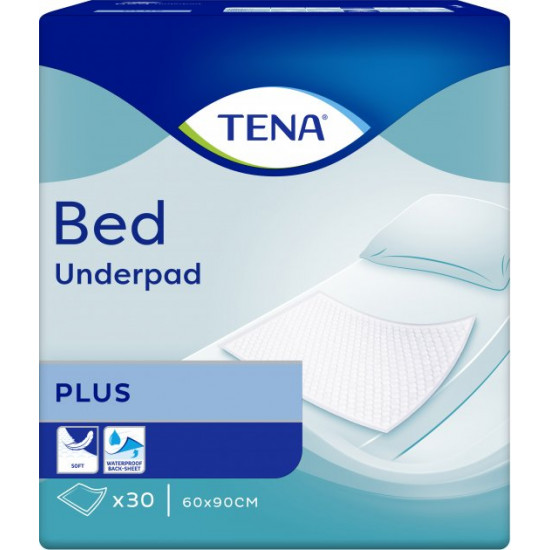 Одноразові пелюшки, що вбирають Tena Bed Plus 60x90 см 30 шт (7322540800760) Одноразові пелюшки, що вбирають Tena Bed Plus 60x90 см 30 шт (7322540800760)