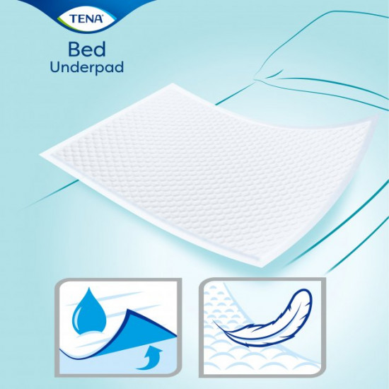 Одноразові пелюшки, що вбирають Tena Bed Plus 60x90 см 30 шт (7322540800760) Одноразові пелюшки, що вбирають Tena Bed Plus 60x90 см 30 шт (7322540800760)