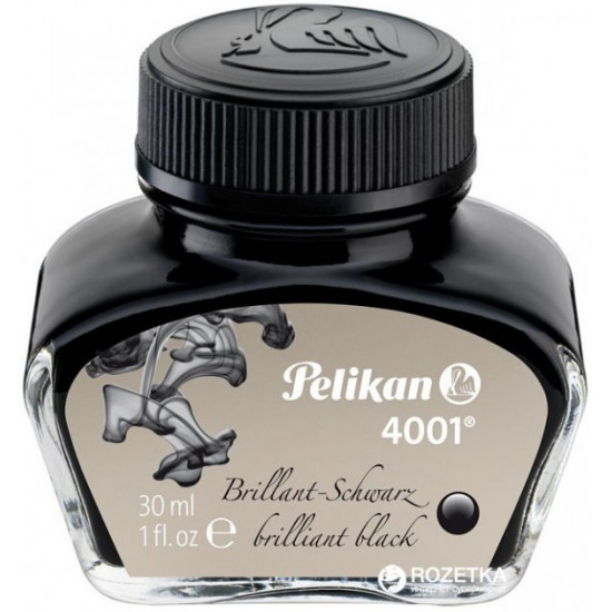 Чернила Pelikan 4001 Brilliant Black в стеклянном флаконе 30 мл Черные (301051) Чернила Pelikan 4001 Brilliant Black в стеклянном флаконе 30 мл Черные (301051)