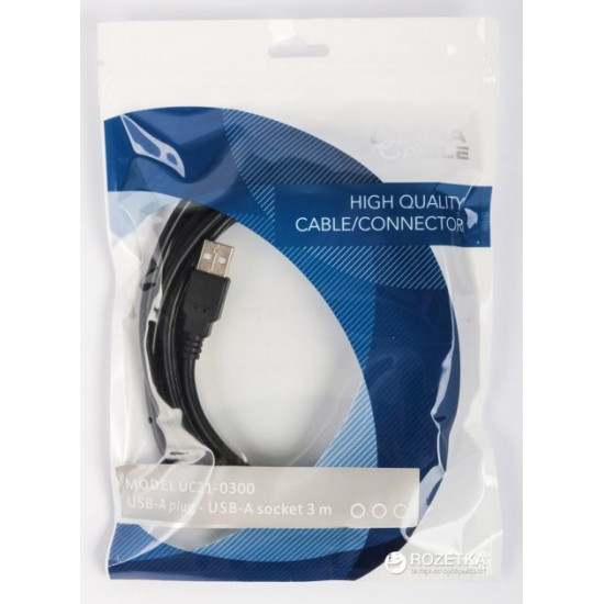 Кабель Ultra USB 2.0 AF-AM 3 м (UC21-0300) Кабель Ultra USB 2.0 AF-AM 3 м (UC21-0300)