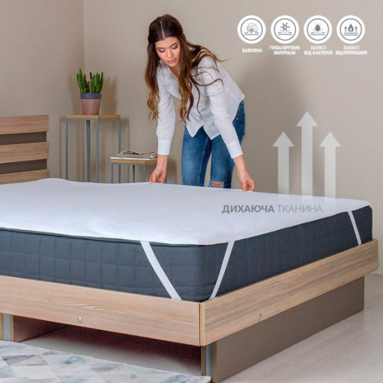 Наматрацник непромокальний IDEIA Home Collection Aqua Stop Classic 80х190 см Білий (4820182655159) Наматрацник непромокальний IDEIA Home Collection Aqua Stop Classic 80х190 см Білий (4820182655159)