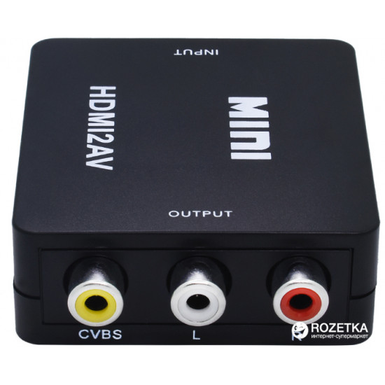 Адаптер STLab HDMI - AV/RCA/CVBS 0.15 м Black (U-995) Адаптер STLab HDMI - AV/RCA/CVBS 0.15 м Black (U-995)