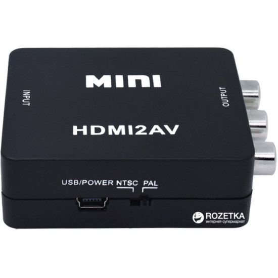 Адаптер STLab HDMI - AV/RCA/CVBS 0.15 м Black (U-995) Адаптер STLab HDMI - AV/RCA/CVBS 0.15 м Black (U-995)