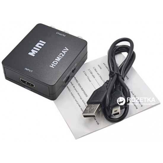Адаптер STLab HDMI - AV/RCA/CVBS 0.15 м Black (U-995) Адаптер STLab HDMI - AV/RCA/CVBS 0.15 м Black (U-995)
