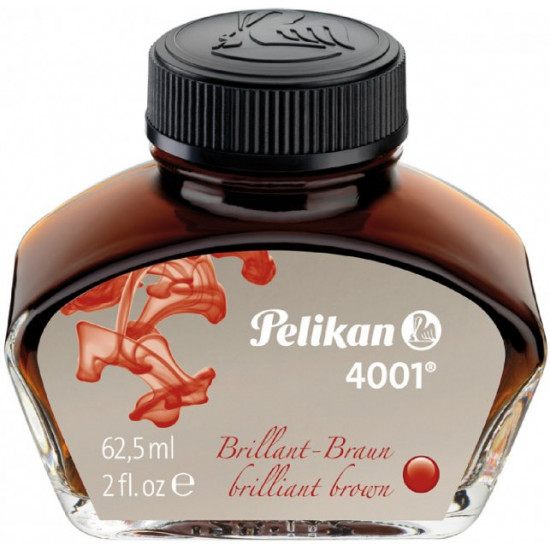 Чернила Pelikan 4001 Brilliant Brown в стеклянном флаконе 62.5 мл Коричневые (329185) Чернила Pelikan 4001 Brilliant Brown в стеклянном флаконе 62.5 мл Коричневые (329185)