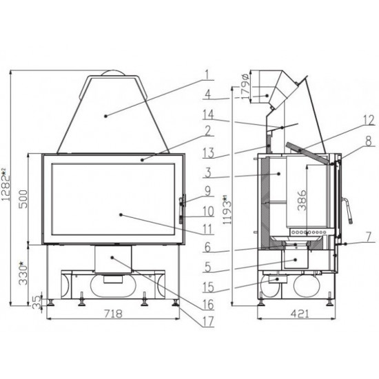 Камінна вставка топка Haas+Sohn Jonava 4 Камінна вставка топка Haas+Sohn Jonava 4