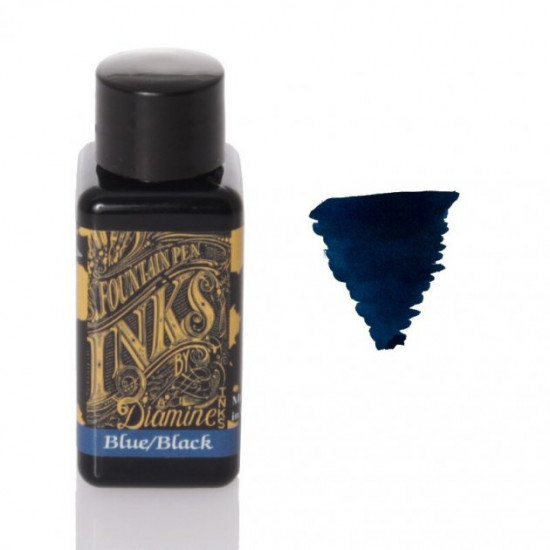 Чорнило для пір'яних ручок Diamine Ink 30мол Blue-Black Темно-Синій Чорнило для пір'яних ручок Diamine Ink 30мол Blue-Black Темно-Синій