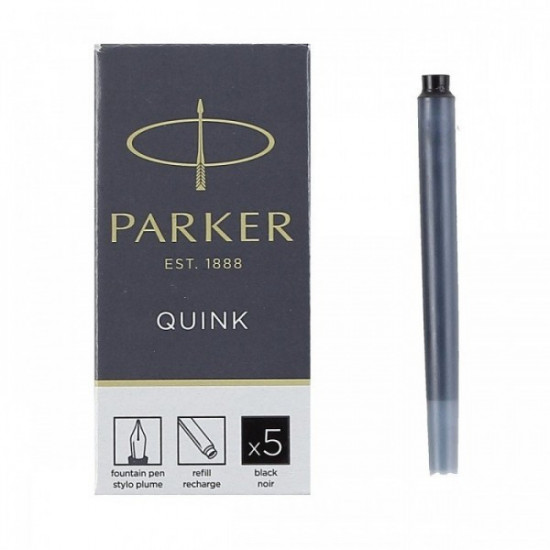 Картриджі Parker Quink 5 шт. Чорнильні Чорні (11 410BK) Картриджі Parker Quink 5 шт. Чорнильні Чорні (11 410BK)