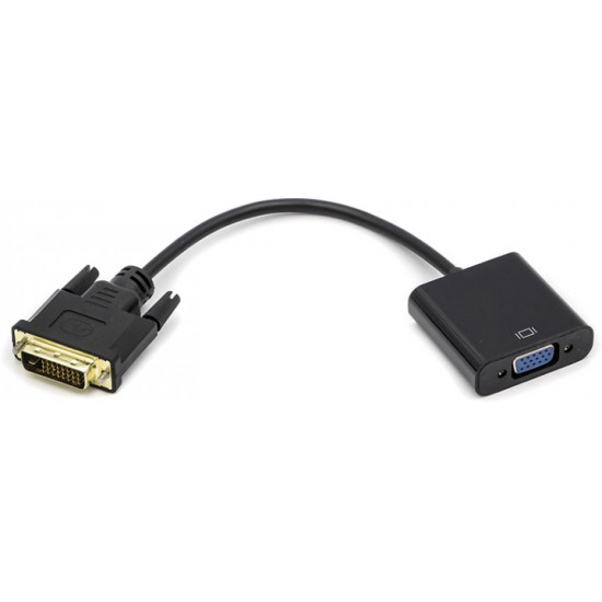 Адаптер PowerPlant DVI-D Dual Link (M) - VGA (F) 0.15 м Black (CA911141) Адаптер PowerPlant DVI-D Dual Link (M) - VGA (F) 0.15 м Black (CA911141)