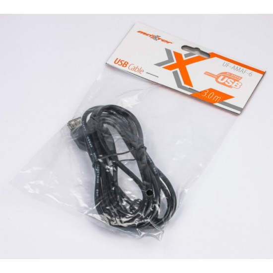 Подовжувач Maxxter USB 2.0 3 м Black (U-AMAF-10) Подовжувач Maxxter USB 2.0 3 м Black (U-AMAF-10)