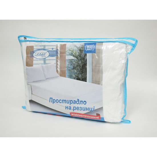 Наматрасник-простынь водонепроницаемый Leleka-textile Антивода 180*200*22 см махровый с бортами Наматрасник-простынь водонепроницаемый Leleka-textile Антивода 180*200*22 см махровый с бортами