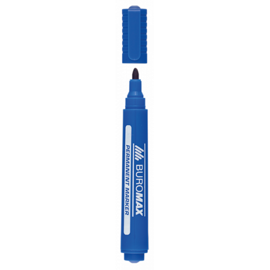Маркер водостойкий Buromax Jobmax синий (BM.8700-02) Маркер водостойкий Buromax Jobmax синий (BM.8700-02)