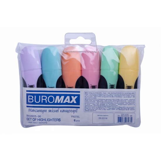 Набор текст-маркеров Buromax Pastel 6 шт (BM.8905-96) Набор текст-маркеров Buromax Pastel 6 шт (BM.8905-96)