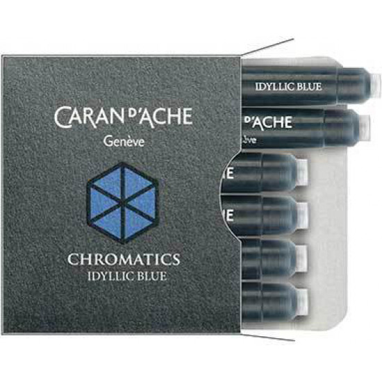 Набор чернильных картриджей Caran d'Ache Chromatics Синих 6 шт (7630002329880) Набор чернильных картриджей Caran d'Ache Chromatics Синих 6 шт (7630002329880)