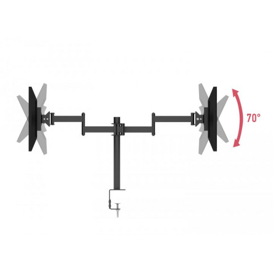  Настольное крепление для двух мониторов KSL DM32T Black