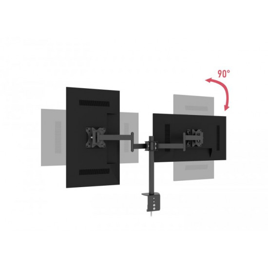  Настольное крепление для двух мониторов KSL DM32T Black
