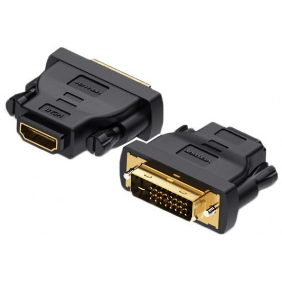 Перехідник Vention HDMI F - DVI M Чорний (ECDB0) Перехідник Vention HDMI F - DVI M Чорний (ECDB0)