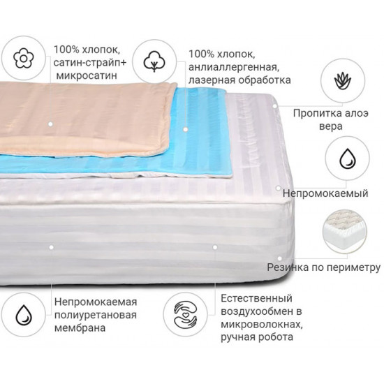 Наматрацник антиалергенний MirSon Carmela Eco Aloe Vera 234/2 180x190 (2200000382061) Наматрацник антиалергенний MirSon Carmela Eco Aloe Vera 234/2 180x190 (2200000382061)