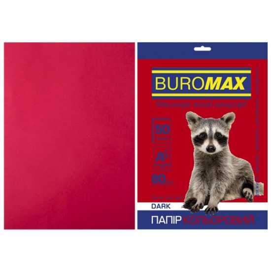 Папір кольоровий А4 Buromax DARK 80гм2 бордовий 50л. (BM.2721450-13) Папір кольоровий А4 Buromax DARK 80гм2 бордовий 50л. (BM.2721450-13)
