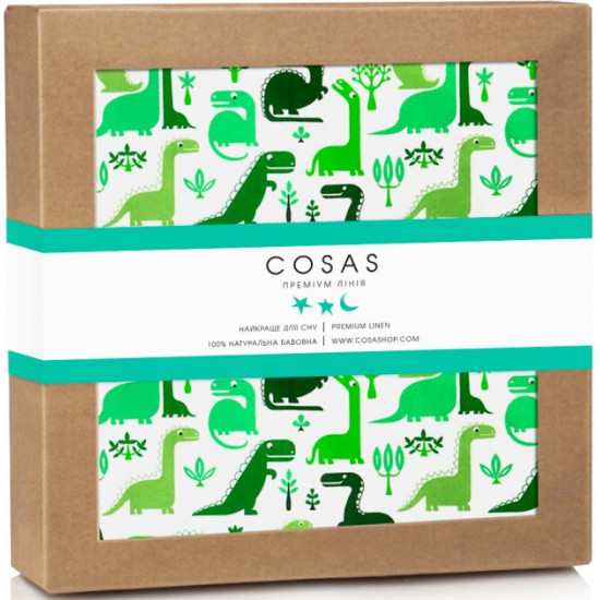 Пелюшка Cosas Бязь Diaper_DinoGreen 70х120 см Біла (4822052024416) Пелюшка Cosas Бязь Diaper_DinoGreen 70х120 см Біла (4822052024416)
