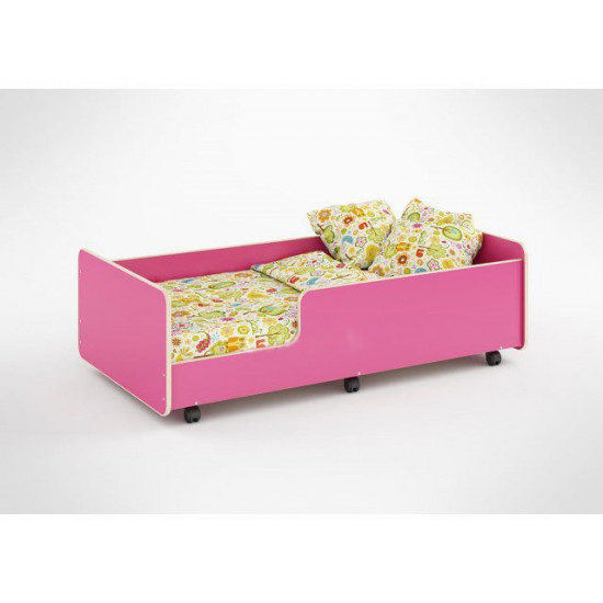  Выдвижная Детская кровать KidsBunkBed розовый цвет 1642x882x500 мм