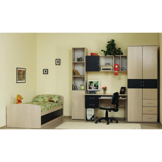 Дитяча кімната KidsBunkBed D-43 дуб молочний венге 810х700х1942 мм Дитяча кімната KidsBunkBed D-43 дуб молочний венге 810х700х1942 мм