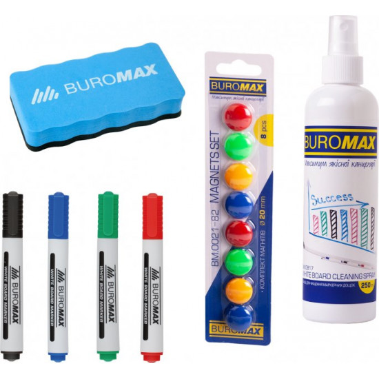Набор Buromax Super Start для работы с маркерной доской (BM.6983) Набор Buromax Super Start для работы с маркерной доской (BM.6983)