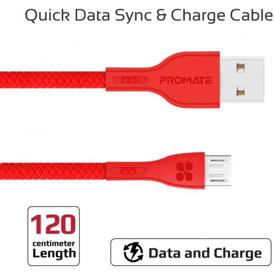 Кабель Promate PowerBeam-M USB-microUSB 1.2 м Red (powerbeam-m.red) Кабель Promate PowerBeam-M USB-microUSB 1.2 м Red (powerbeam-m.red)
