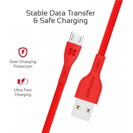 Кабель Promate PowerBeam-M USB-microUSB 1.2 м Red (powerbeam-m.red) Кабель Promate PowerBeam-M USB-microUSB 1.2 м Red (powerbeam-m.red)