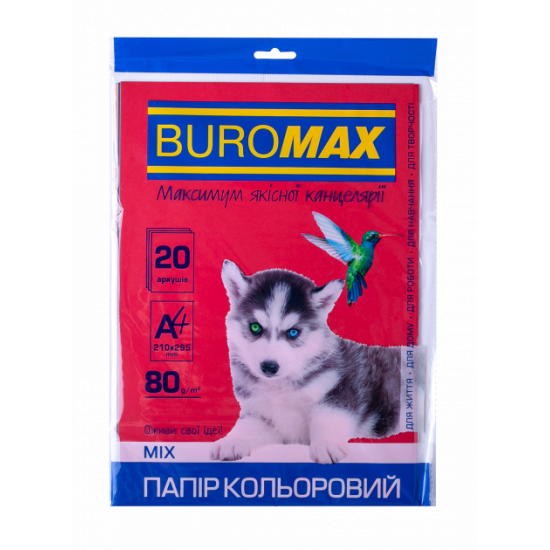 Набор цветной бумаги Buromax Dark+Neon А4 20 л (BM272102099) Набор цветной бумаги Buromax Dark+Neon А4 20 л (BM272102099)