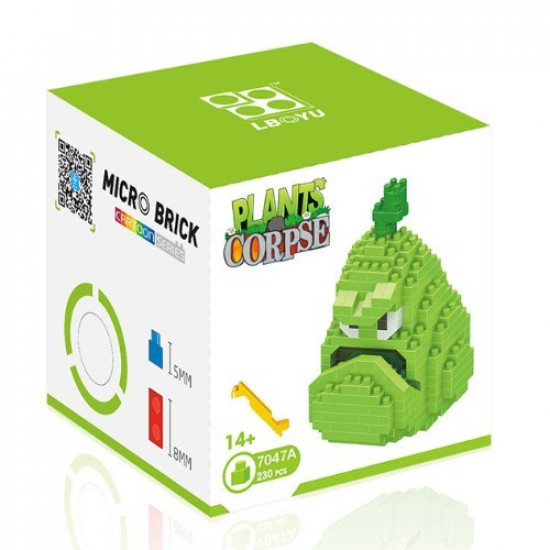 Конструктор Рослини проти зомбі Micro Brick Кабачок Plants vs Zombies 230 деталей Конструктор Рослини проти зомбі Micro Brick Кабачок Plants vs Zombies 230 деталей