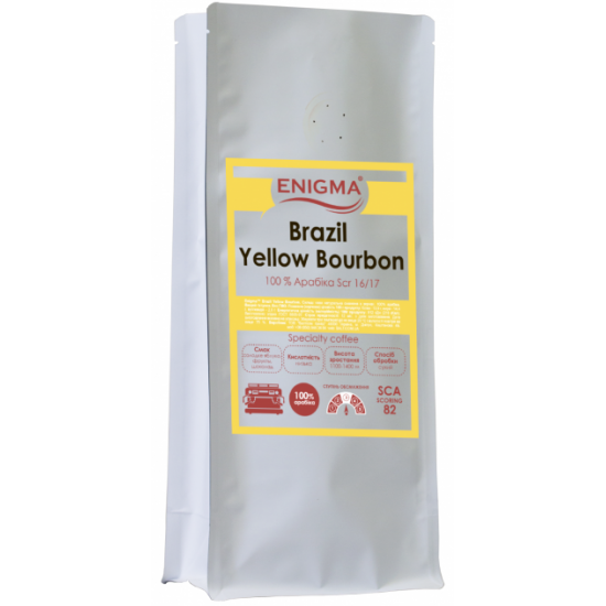 Кава в зернах Enigma Brazil Yellow Bourbon 1 кг (4000000000054) Кава в зернах Enigma Brazil Yellow Bourbon 1 кг (4000000000054)