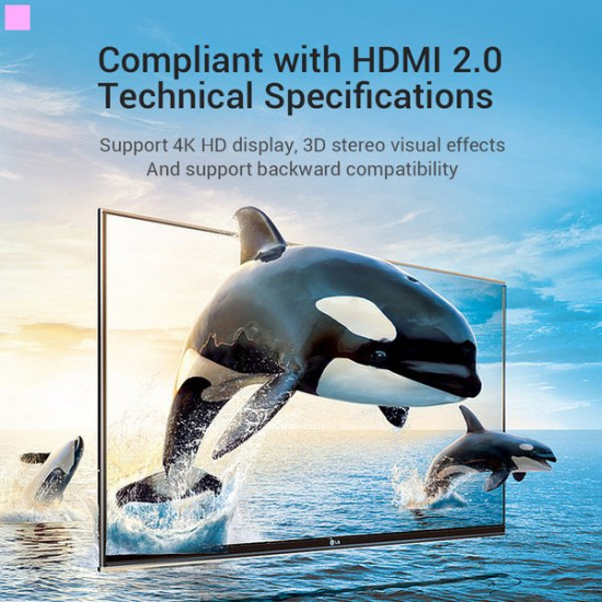Перехідник Vention HDMI Male to Female Adapter 90° Degree Правий (AIBBO)