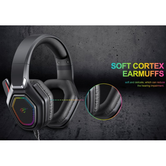 Игровые наушники HAVIT HV-H659d GAMING с микрофоном и подсветкой Игровые наушники HAVIT HV-H659d GAMING с микрофоном и подсветкой
