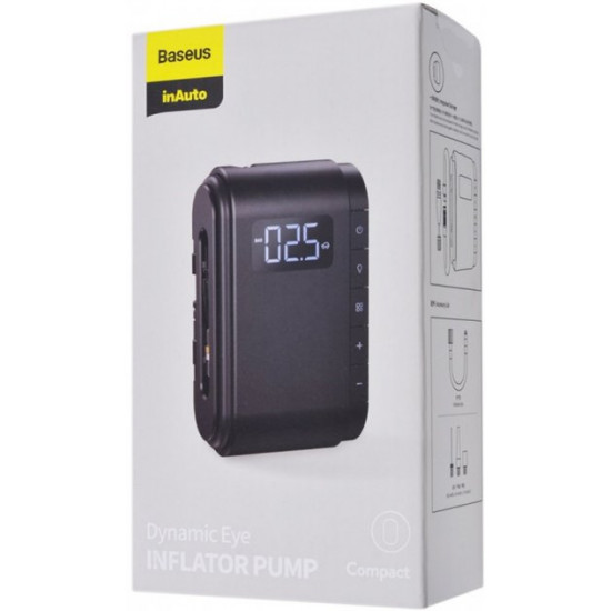 Автокомпрессор Baseus Dynamic Eye Inflator Pump (CRCQB03-01) Автокомпрессор Baseus Dynamic Eye Inflator Pump (CRCQB03-01)