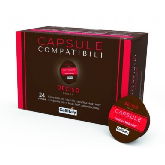 Капсулы Caffitaly формат Lavazza A Modo Mio Compatible Deciso 24 шт. Капсулы Caffitaly формат Lavazza A Modo Mio Compatible Deciso 24 шт.