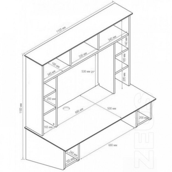 Комп'ютерний стіл AirTable IV Comfy-Home венге Комп'ютерний стіл AirTable IV Comfy-Home венге