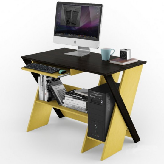 Комп'ютерний стіл Zhuk Comfy-Home венге+терра жовта Комп'ютерний стіл Zhuk Comfy-Home венге+терра жовта