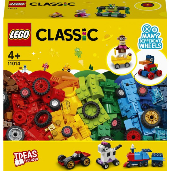 Конструктор LEGO Classic Кубики та колеса 653 деталі (11014)