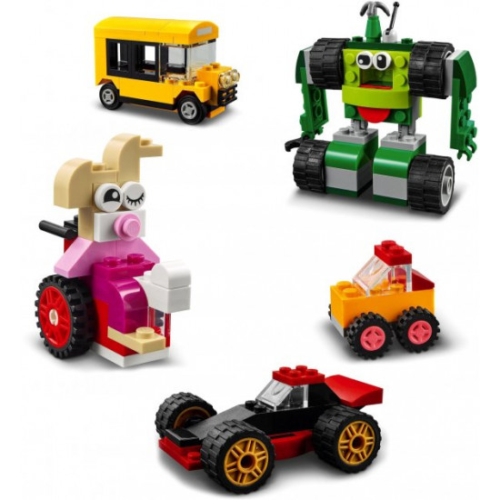 Конструктор LEGO Classic Кубики та колеса 653 деталі (11014)
