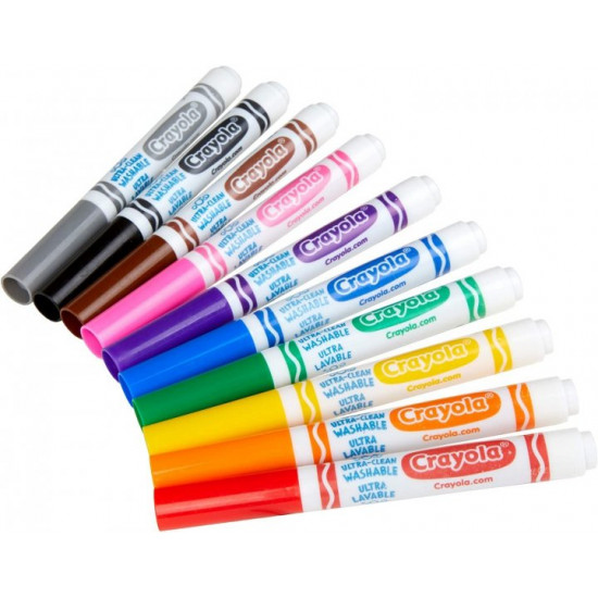 Набор маркеров Crayola Ultra Clean Washable Markers 10 штук (58-7851) Набор маркеров Crayola Ultra Clean Washable Markers 10 штук (58-7851)