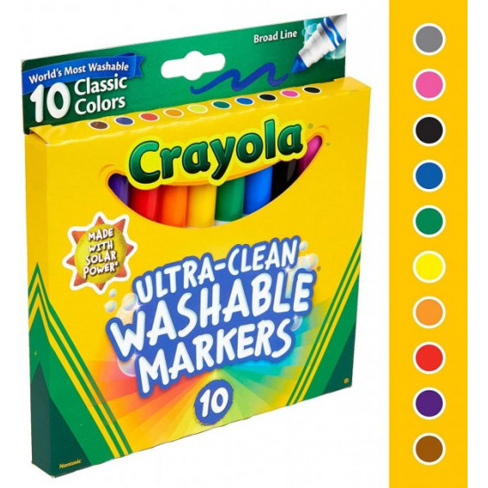 Набор маркеров Crayola Ultra Clean Washable Markers 10 штук (58-7851) Набор маркеров Crayola Ultra Clean Washable Markers 10 штук (58-7851)