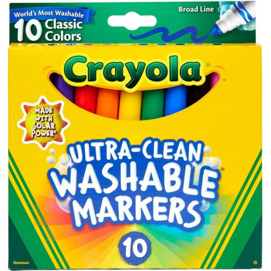 Набор маркеров Crayola Ultra Clean Washable Markers 10 штук (58-7851) Набор маркеров Crayola Ultra Clean Washable Markers 10 штук (58-7851)