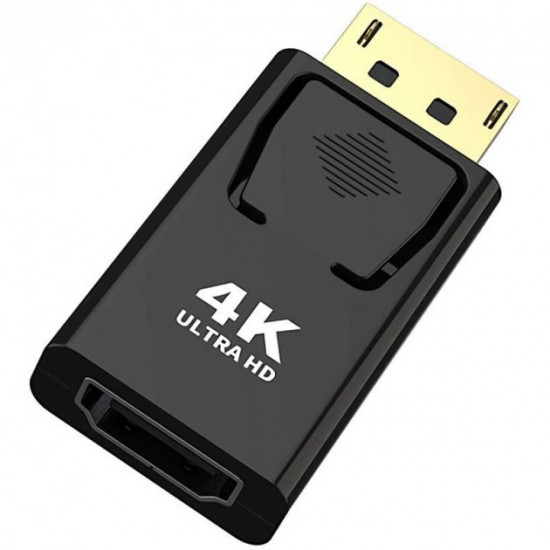 Перехідник U&P DisplayPort - HDMI 4K 0.1 м Black (WAZ-HD82-BK)