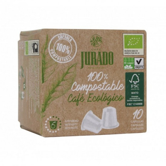 Кава в капсулах Jurado Nespresso Ecológico BIO Кава в капсулах Jurado Nespresso Ecológico BIO