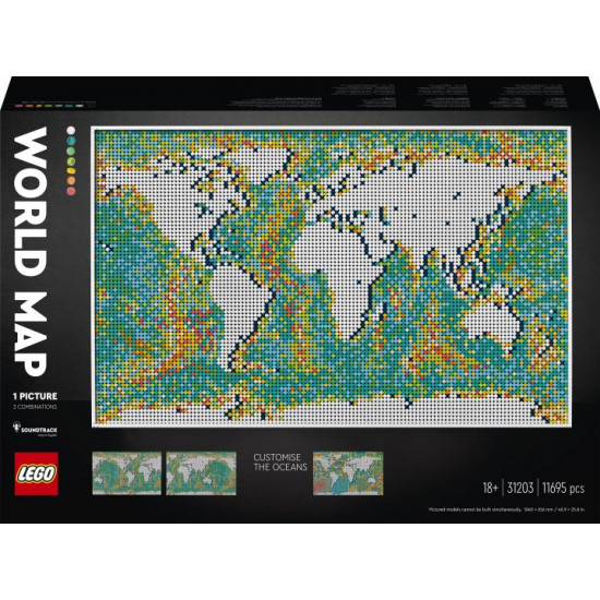 Конструктор LEGO Art Карта світу 11695 деталей (31203) Конструктор LEGO Art Карта світу 11695 деталей (31203)