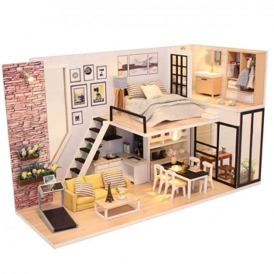 3D Румбокс Интерьерный конструктор DIY House Hongda craft «Современная жизнь» (M038) 3D Румбокс Интерьерный конструктор DIY House Hongda craft «Современная жизнь» (M038)